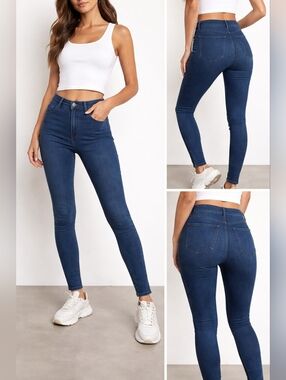 Old Navy Super Skinny Denim Blue Jeans - 16 Long Length